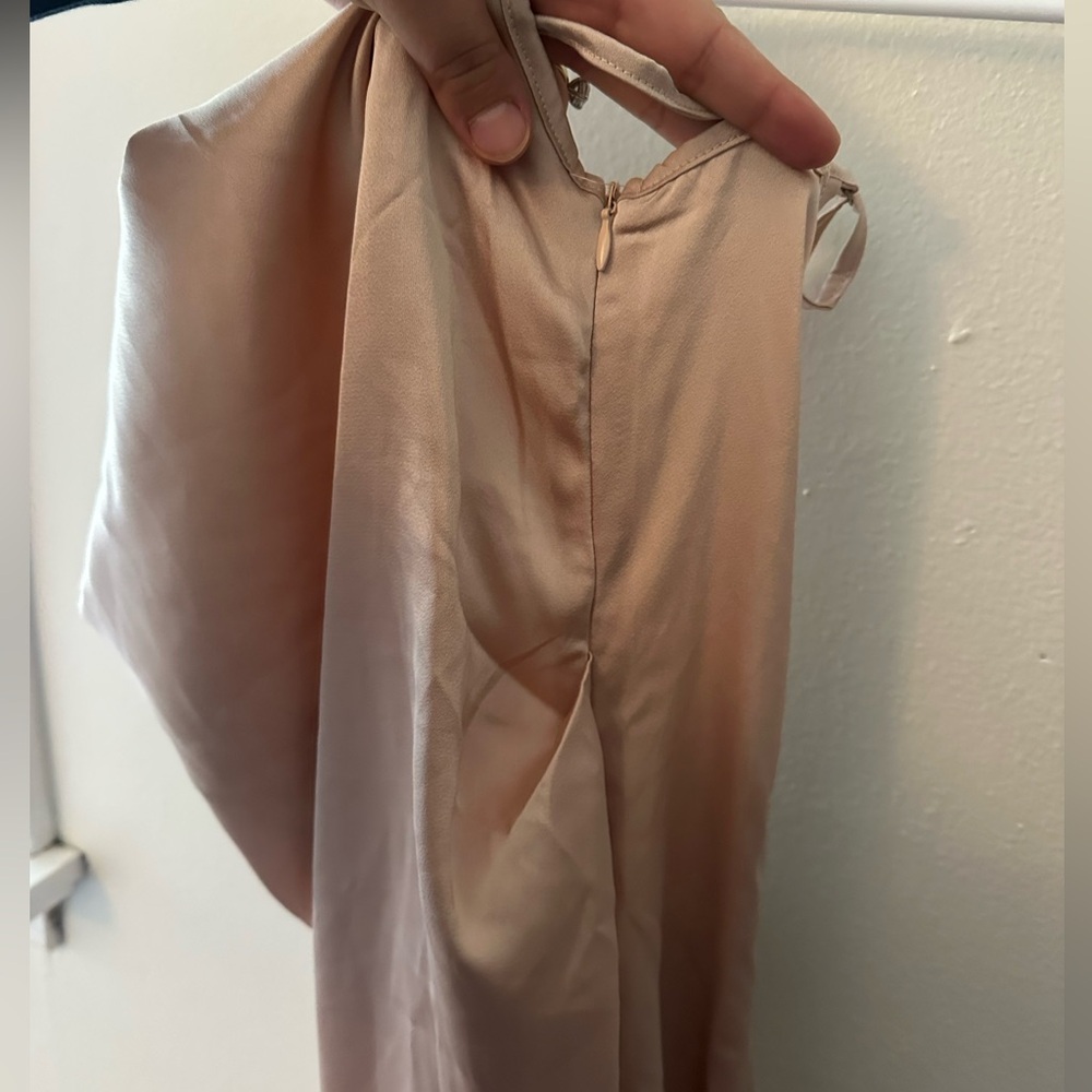 SHEIN Blush Pink Asymmetrical Slip Dress - Picture 5 of 8